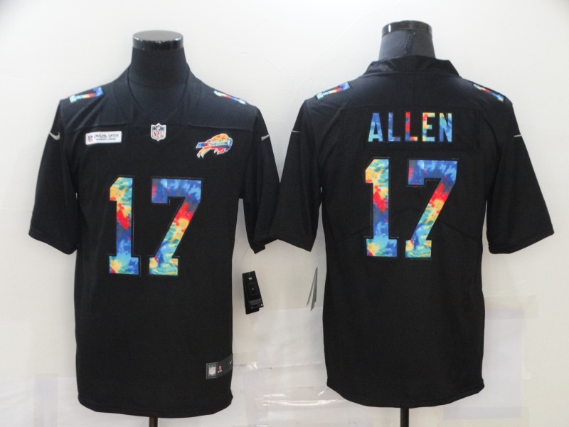 Men's Buffalo Bills Josh Allen #17 Black Jersey